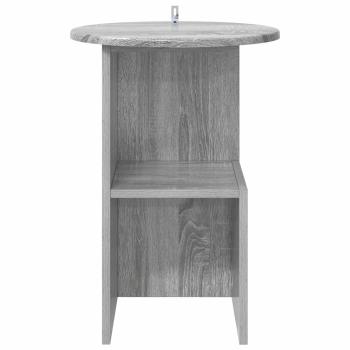 Beistelltisch Sonoma-Grau Ø 39,5 x 55 cm Holzwerkstoff