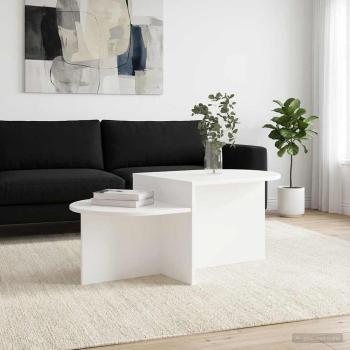ARDEBO.de - Couchtisch Weiß 100 x 50 x 40 cm Holzwerkstoff