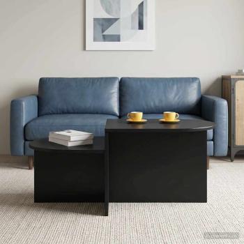 ARDEBO.de - Couchtisch Schwarz Eichen-Optik 100 x 50 x 40 cm Holzwerkstoff