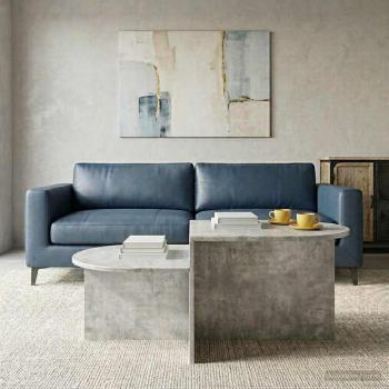 ARDEBO.de - Couchtisch Betongrau 100 x 50 x 40 cm Holzwerkstoff