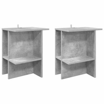 Couchtisch 2 stk. Betongrau 40 x 30 x 49 cm Holzwerkstoff