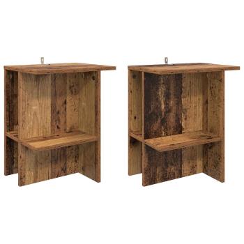 Couchtisch 2 stk. Altholz 40 x 30 x 49 cm Holzwerkstoff