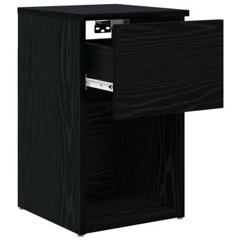 Bettschrank Schwarz Eichen-Optik 29 x 31,5 x 49 cm
