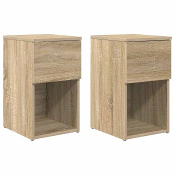 Bettschrank 2 Stk. Sonoma-Eiche 29 x 31,5 x 49 cm Holzwerkstoff