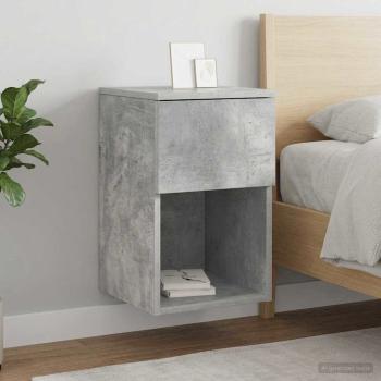 Bettschrank Betongrau 29 x 31,5 x 49 cm Holzwerkstoff
