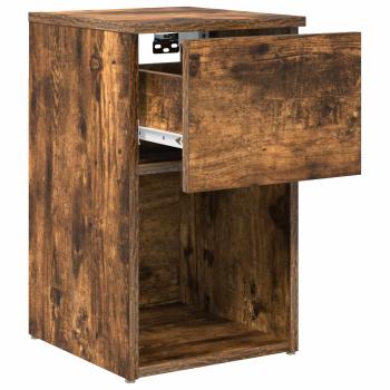 Bettschrank Räuchereiche 29 x 31,5 x 49 cm Holzwerkstoff