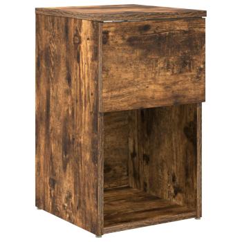 Bettschrank 2 Stk. Räuchereiche 29 x 31,5 x 49 cm Holzwerkstoff
