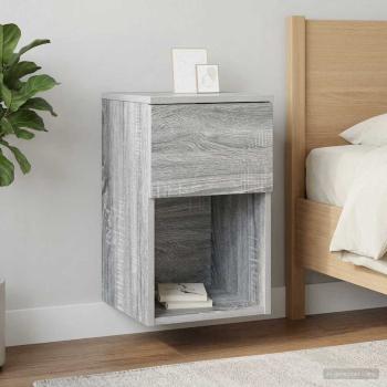 Bettschrank 2 Stk. Sonoma-Grau 29 x 31,5 x 49 cm Holzwerkstoff