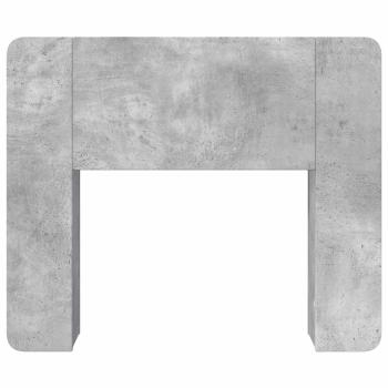 Kopfteil Schrank mit Speicher Betongrau Holzwerkstoff