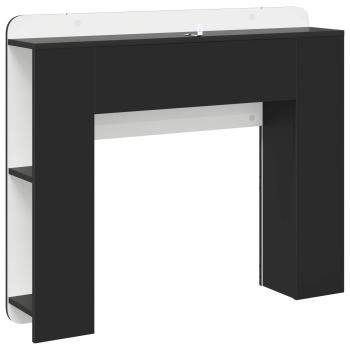 Kopfteil Schrank mit Speicher Schwarz Holzwerkstoff