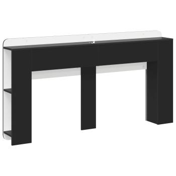Kopfteil Schrank mit Speicher Schwarz Holzwerkstoff