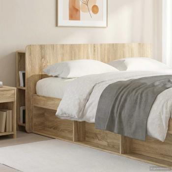 ARDEBO.de - Kopfteil Schrank mit Speicher Sonoma-Eiche Holzwerkstoff