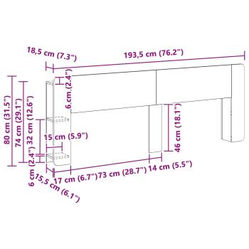 Kopfteil Schrank mit Speicher Weiß Holzwerkstoff