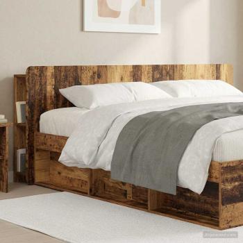 Kopfteil Schrank mit Speicher Altholz Holzwerkstoff