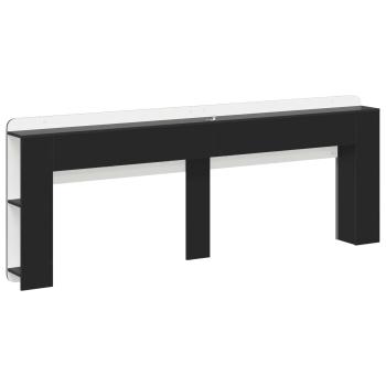 Kopfteil Schrank mit Speicher Schwarz Holzwerkstoff