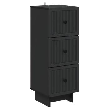Schubladenschrank Schwarz 33 x 34,5 x 90 cm Holzwerkstoff