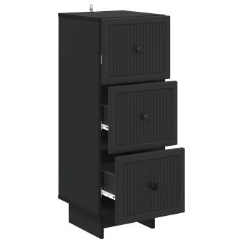 Schubladenschrank Schwarz 33 x 34,5 x 90 cm Holzwerkstoff