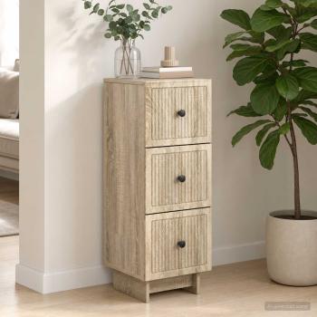 ARDEBO.de - Schubladenschrank Sonoma-Eiche 33 x 34,5 x 90 cm Holzwerkstoff