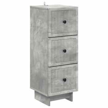 Schubladenschrank Betongrau 33 x 34,5 x 90 cm Holzwerkstoff