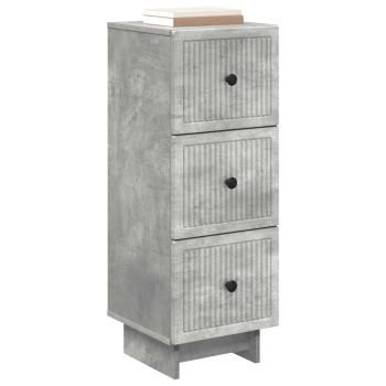 Schubladenschrank Betongrau 33 x 34,5 x 90 cm Holzwerkstoff
