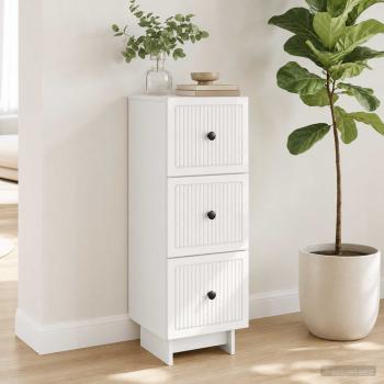 ARDEBO.de - Schubladenschrank Hochglanz Weiß 33 x 34,5 x 90 cm