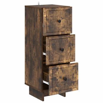 Schubladenschrank Geräucherte Eiche 33 x 34,5 x 90 cm