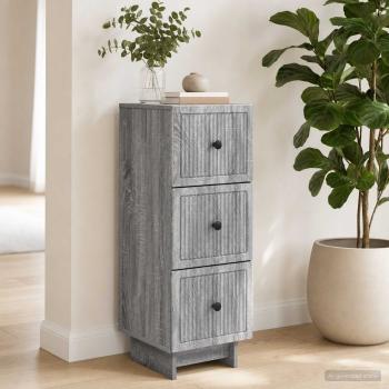 ARDEBO.de - Schubladenschrank Graues Sonoma 33 x 34,5 x 90 cm Holzwerkstoff