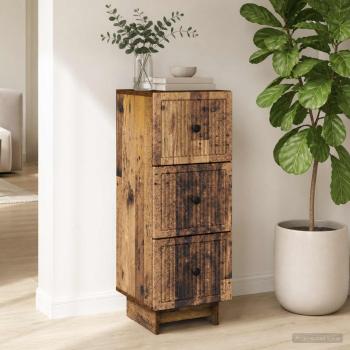 ARDEBO.de - Schubladenschrank Altholz 33 x 34,5 x 90 cm Holzwerkstoff