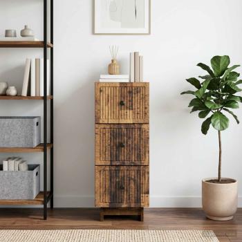 Schubladenschrank Altholz 33 x 34,5 x 90 cm Holzwerkstoff