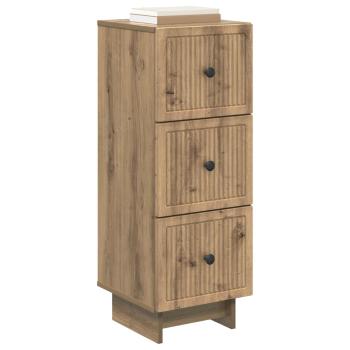 Schubladenschrank 33 x 34,5 x 90 cm Holzwerkstoff Artisan-Eiche