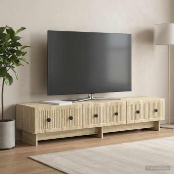 ARDEBO.de - TV-Schränk 147 x 34,5 x 30 cm Sonoma-Eiche Holzwerkstoff