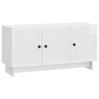 TV-Schränk 99 x 34,5 x 50 cm Hochglanz Weiß Holzwerkstoff