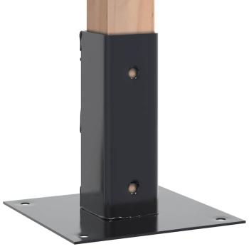 Pfostenträger Quadrat 4 Stk. 46x46mm Pulverbeschichteter Stahl