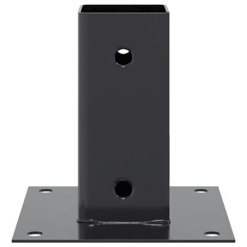 Pfostenträger Quadrat 12 Stk. 61x61mm Pulverbeschichteter Stahl