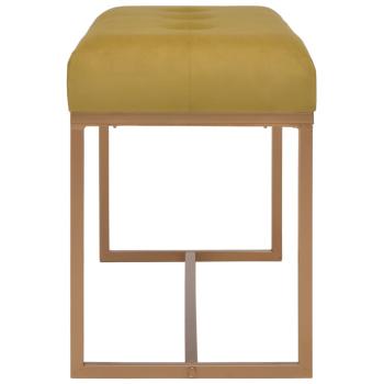 Bank 80 cm Senfgelb Samt