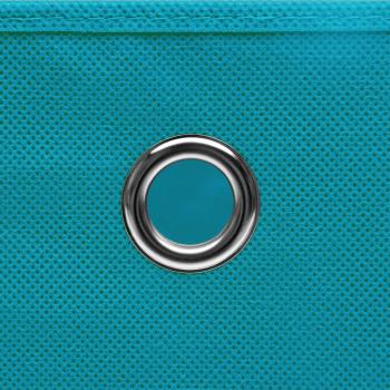 Aufbewahrungsboxen mit Deckeln 10Stk. Babyblau 32x32x32cm Stoff