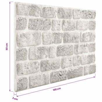 Wandpaneele 10 pcs Hellgrau 100 x 50 cm EPS-Schaum