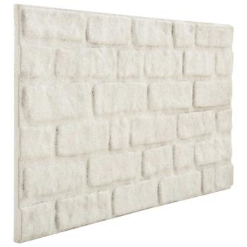 ARDEBO.de - Wandpaneele 10 pcs Weiß 100 x 50 cm EPS-Schaum