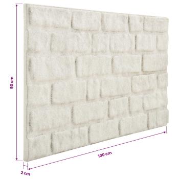 Wandpaneele 10 pcs Weiß 100 x 50 cm EPS-Schaum