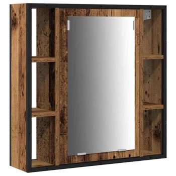 Badezimmermöbel-Set 4 stk. Altholz 33 x 33 x 185,5 cm