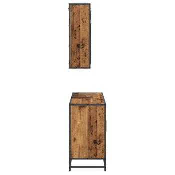 Badezimmermöbel-Set 2 stk. Altholz 90 x 33 x 60 cm