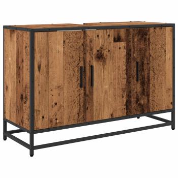 Badezimmermöbel-Set 2 stk. Altholz 90 x 33 x 60 cm