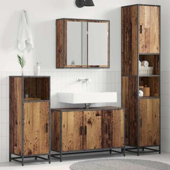 ARDEBO.de - Badezimmermöbel-Set 3 stk. Altholz 90 x 33 x 60 cm