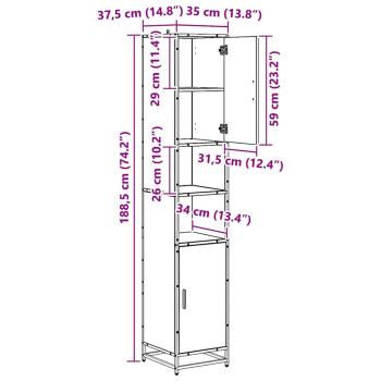 Badezimmermöbel-Set 3 stk. Altholz 90 x 33 x 60 cm