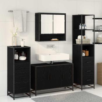 Badezimmermöbel-Set 3 stk. Altholz 90 x 33 x 60 cm