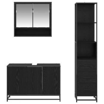 Badezimmermöbel-Set 3 stk. Altholz 90 x 33 x 60 cm