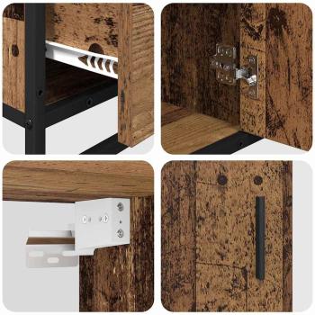 Badezimmermöbel-Set 3 stk. Altholz 90 x 33 x 60 cm