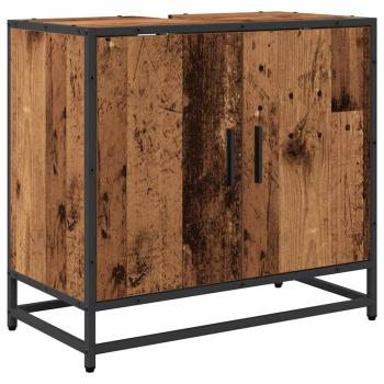 Badezimmermöbel-Set 4 stk. Altholz 65 x 33 x 60 cm