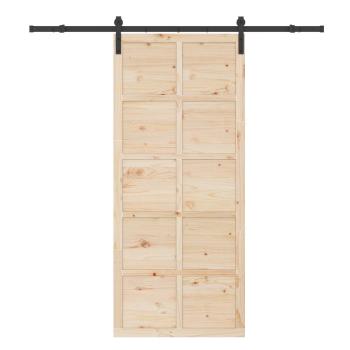 Schiebetür Natur 100 x 208 cm Massives Kiefernholz