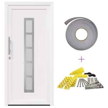 Vordertür 98 x 208 cm PVC Weiß